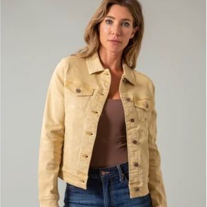 Kimes Ranch Winslow Trucker Pale Khaki Cotton Jacket (small)
